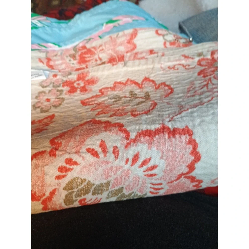 Vtg Linen Floral Placemat Set‎ Of 4 Cottagecore Pink Spring Farmhouse Granny